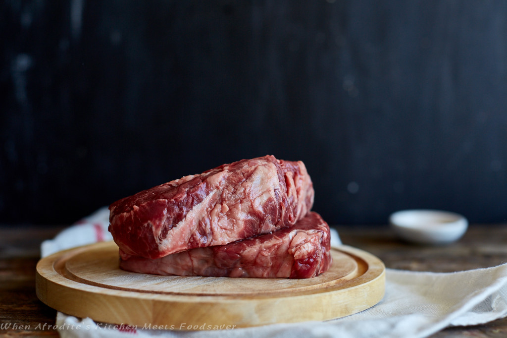 Classic Rib Eye Steaks With Peppercorn Sauce, Parisian Potatoes and